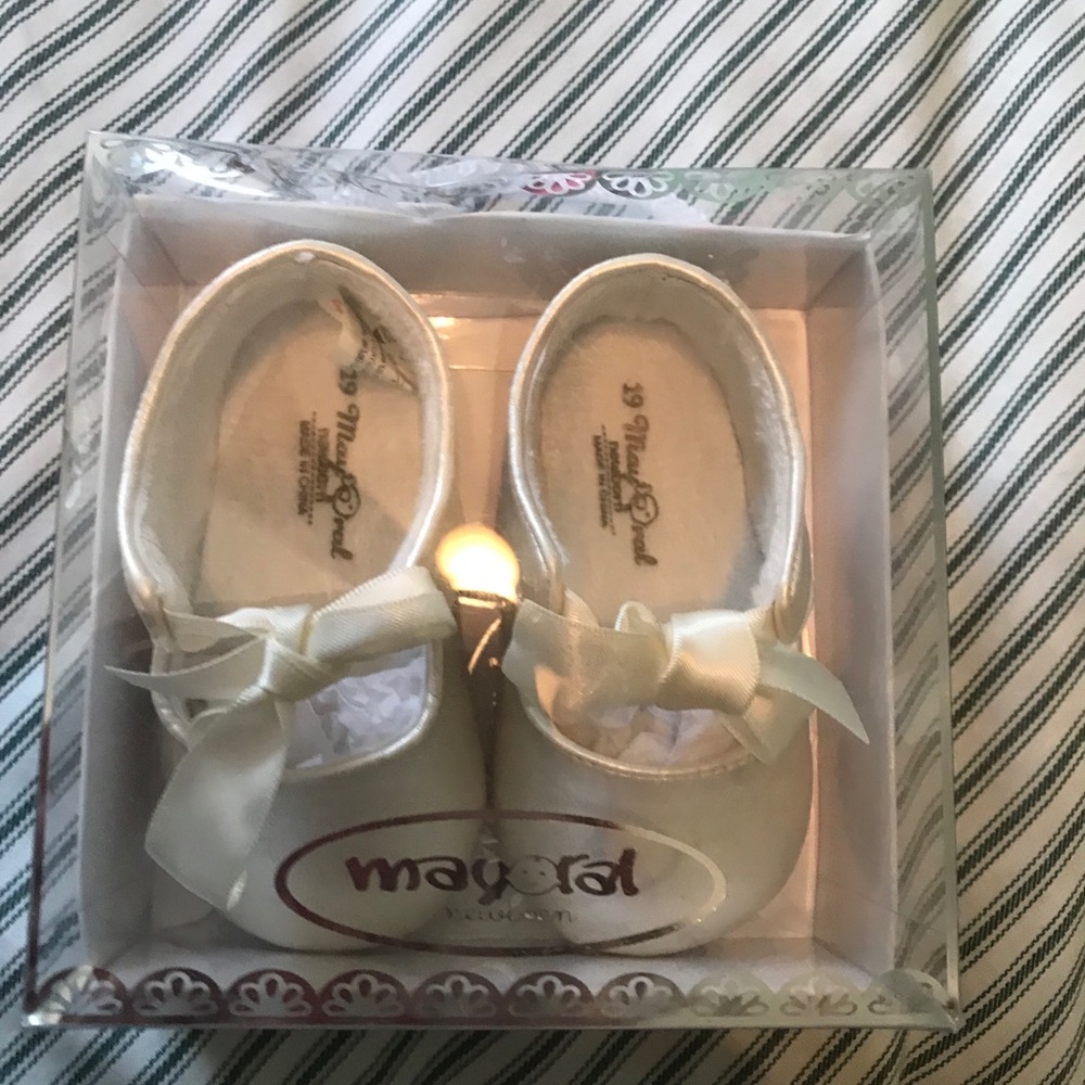Baby christening shoes